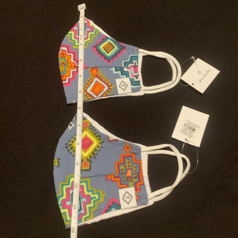 NWT Vera Bradley Cotton Face Mask Lot of 2 Painted Medallions